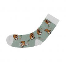 Doris & Dude Sage Sloth Bamboo Socks - UK 7-11