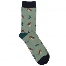 Doris & Dude Green Robin Bamboo Socks - UK 3-7