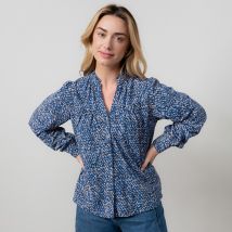Lily & Me Alicia Cobalt Wayfaring Blouse
