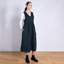 Nomads Organic Jersey Pinafore Dress - Midnight