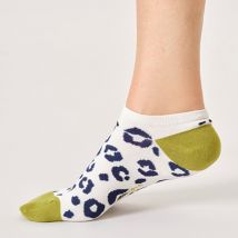 Thought Animal Organic Cotton Trainer Socks - Stone White - UK4-7