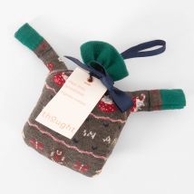 Thought Christmas Jumper Organic Cotton Socks Hanging Gift - Dark Grey Marl - UK4-7