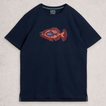 White Stuff Abersoch Nep Fish Organic Graphic T-Shirt