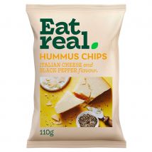 Eat Real Hummus Italian Cheese & Black Pepper Chips - 110g