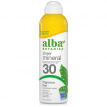 Alba Botanica Sheer Mineral Fragrance Free Sunscreen Spray - SPF 30 - 148ml