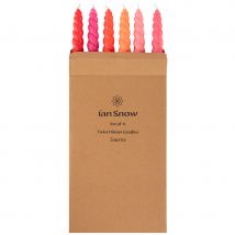 Ian Snow Twisted Candles Set of 6 - Sunrise