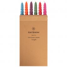 Ian Snow Twisted Candles Set of 6 - Twilight