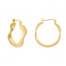 Vurchoo Gold large Water Hoop Earrings