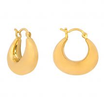 Vurchoo Gold Small Sculpted Hoop Earrings