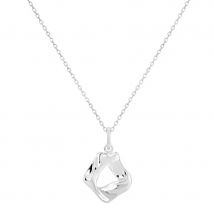 Vurchoo Textile Twist Silver Chain Necklace