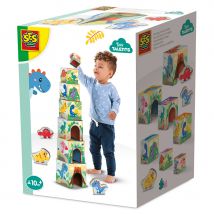 SES Creative Stacking Blocks Tower with Dino Figures