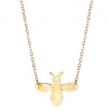 Just Trade Small Hammered Bee Necklace