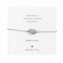 A Beautiful Story Gemstone Card Aventurine Bracelet