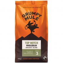 Grumpy Mule Fairtrade & Organic Top Notch Blend Coffee Beans - 200g