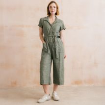 Lily & Me Josie Multi Check Jumpsuit - Laurel