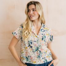 Lily & Me Piper Shirt - Harding Print - Ecru