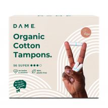DAME Organic Cotton Tampons - Super - Pack of 56