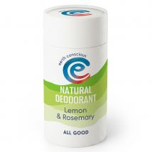 Earth Conscious Natural Deodorant Stick - Lemon & Rosemary - 90g