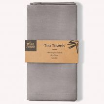 Wild & Stone Organic Cotton Tea Towel - Set of 2 - Dove Grey