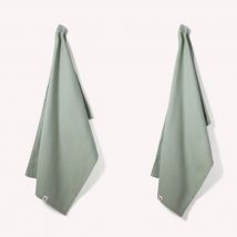 Wild & Stone Organic Cotton Tea Towel - Set of 2 - Moss Green