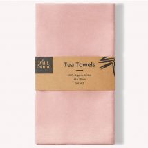 Wild & Stone Organic Cotton Tea Towel - Set of 2 - Rose
