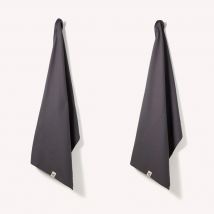 Wild & Stone Organic Cotton Tea Towel - Set of 2 - Slate Grey