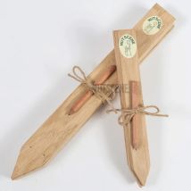 Wooden Plant Labels & Pencil - Pack of 6