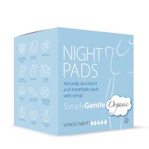 Simply Gentle Organic Night Time Pads - 10 Pads