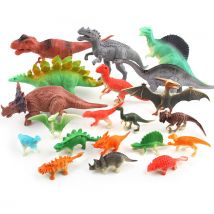 Jouets éducatifs pour enfants 20 pièces en plastique Mini dinosaures uniques ensemble de jouets avec des couleurs vives jouets éducatifs pour animaux dinosaures