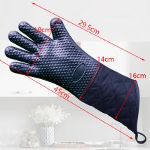 Gants de cuisine en Silicone pour four à micro-ondes, longs gants isolants thermiques, antidérapants, Anti-brûlure pour la cuisson, BBQ