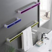 Porte-serviettes auto-adhésif porte-serviettes mural organisateur de salle de bain porte-serviettes porte-serviettes étagère porte-rouleau crochet suspendu