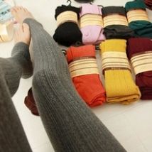 offre spéciale Leggings chauds femmes hiver Slim Leggings Stretch tricoté épais étrier pantalon