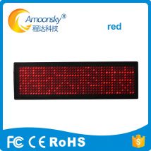 Badge nominatif led rouge badge nominatif led rouge 11*44 points écran défilant carte de visite affichage publicitaire rechargeable programmé