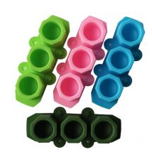 Paquet de 4 pots de fleurs en Silicone moules plantes planteur Pot moule, moules en verre de tir de glace bricolage artisanat moules bougeoir moule