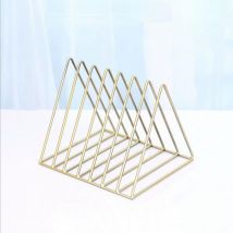 Nordique triangle simple en fer forgé décor à la maison bureau étagère de rangement étagère fichier magazine bijoux or boîte de rangement support de bureau