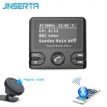 Récepteur Radio numérique DAB JINSERTA carte TF DAB + avec fonction émetteur FM chargeur USB mains libres Bluetooth 3.5mm AUX Play