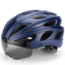 ROCKBROS – casques de vélo moulés intégralement, lunettes magnétiques ultralégères, vtt, cyclisme sur route, avec lunettes 57-62 CM