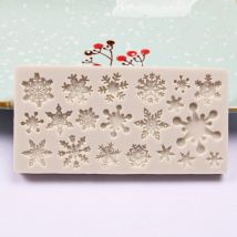 Noël flocon de neige motif Silicone moule chocolat gâteau moule cuisson antiadhésif et résistant à la chaleur cuisine outils faits à la main AD