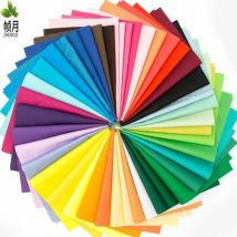 Lot de 40 pièces | Patchwork de tissu de coton uni coloré et fin pour le bricolage et la couture, quarts de tissus en gras