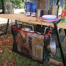 Camping en plein air fil réception grille portable sac de rangement sauvage table barbecue outil cuisine divers picni alimentaire