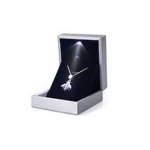 Lumière LED bijoux affichage Bracelet collier mariage bague de fiançailles boîte de stockage N58F
