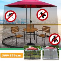 300*230cm extérieur Parasol net couverture écran moustiques Patio pique-nique filet couverture Patio parasols Net (ne comprend pas les autres)