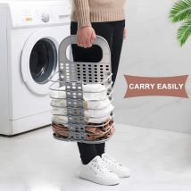 Petit panier à linge pliable | Panier à linge , panier à linge suspendu avec poignée en plastique Collaspable