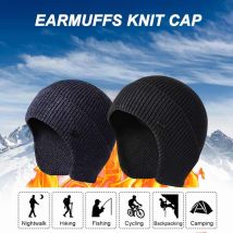 Hommes femmes Beanie chapeaux tricoté chapeau casquette de Ski avec oreille cache-oreilles hiver Sport de plein air tricoté chapeau pour Camping randonnée Ski