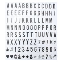 65.4x35mm cinématique Lightbox remplacement lettres et chiffres signes pour A4 allumer Y3ND