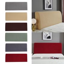 Premium lit tête de lit housse de protection Stretch couleur unie housse anti-poussière