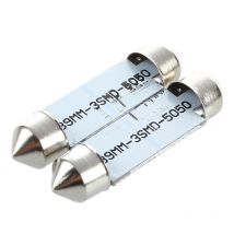 2x ampoule navette FESTOON 3 LED 39MM CANBUS blanc
