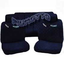 COPRISEDILI-AUTO FODERA UNIVERSALE | COTONE TRAPUNTATO CUORE NERO AZZURRO