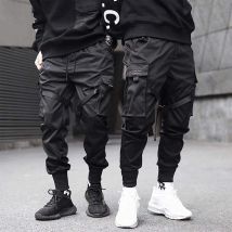 Hommes décontracté Cargo pantalon multi-poche Cargo pantalon hommes Joggers homme taille élastique pantalons De survêtement pantalons De Hombre # c