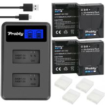 Probty d'origine pour GoPro Hero3 Hero3 + hero 3 hero 3 + batterie + LCD double chargeur pour go pro AHDBT-301 caméra d'action accessoire